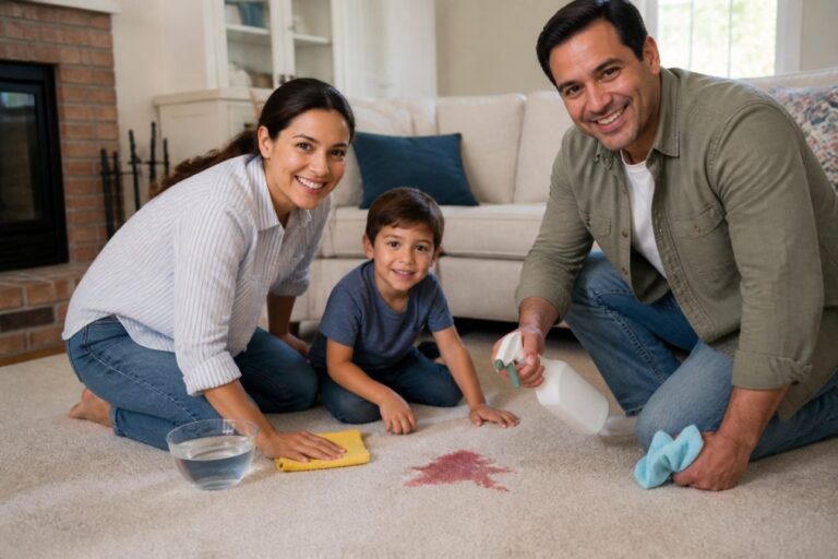 Read more about the article Carpet Stain Removal Guide for Busy Parents