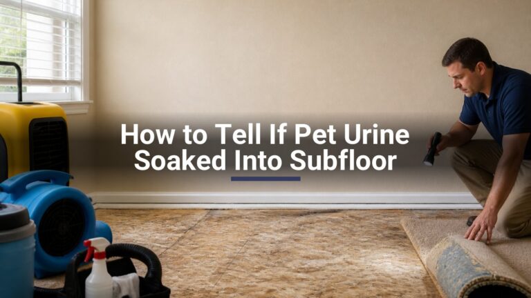 Read more about the article How to Tell If Pet Urine Soaked Into Subfloor