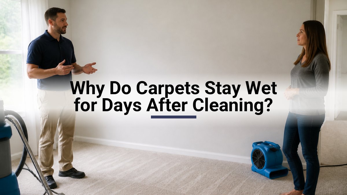Read more about the article Why Do Carpets Stay Wet for Days After Cleaning?